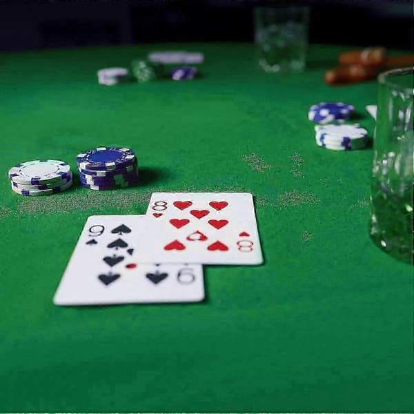 [RM]Round Game Table Cover Fitted Tablecloth Elastic Felt Poker Table Cover