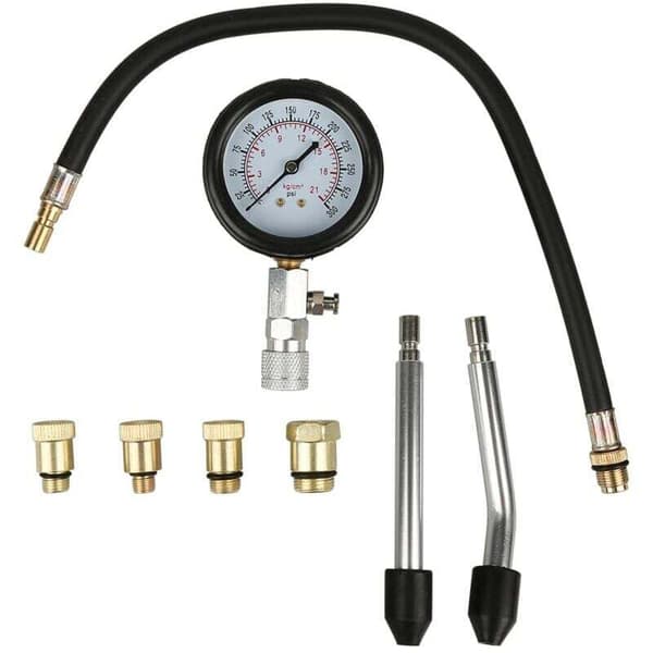 [RM]Compression Tester Kit for Vehicles, Compatible with Motorcycle, Car, Outboard, Chainsaw, Snowmobile, Gasoline Engine