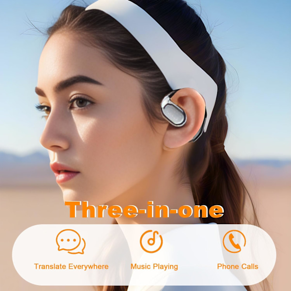 Ai Översättningshörlurar Realtid, 144 Språk Översättningshörlurar, Översättningshörlurar, Bluetooth Hörlurar Översättningsenhet för iPhone