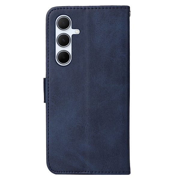 SKALO Samsung A56 5G PU Läder Plånboksfodral - Fler Färger Blue Blå