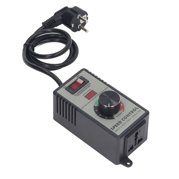 [RM] AC Motor Speed Controller Electric Fan Variable Speed Regulator with 10A Universal Socket EU Plug AC220 to 240V 4000W 0.4