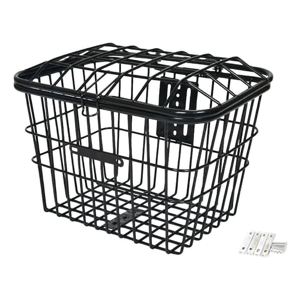 [RM]Bicycle Metal Mesh Basket Front or Rear with Lid Accessories for Bicycles