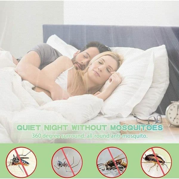 [RM]Square Bed Mosquito Net, White (1.9,2.1,2.4)