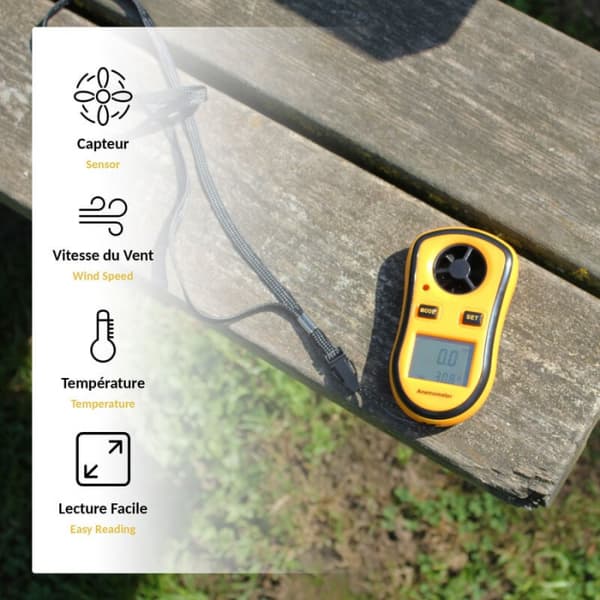 [RM]Digital Anemometer - Wind Speed Meter + Temperature + Beaufort