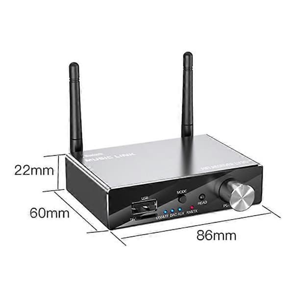 [RM]6-i-1 DAC Bluetooth 5.3-mottaker Sender Optisk Koaksial AUX RCA USB TF Trådløs Lydadapter