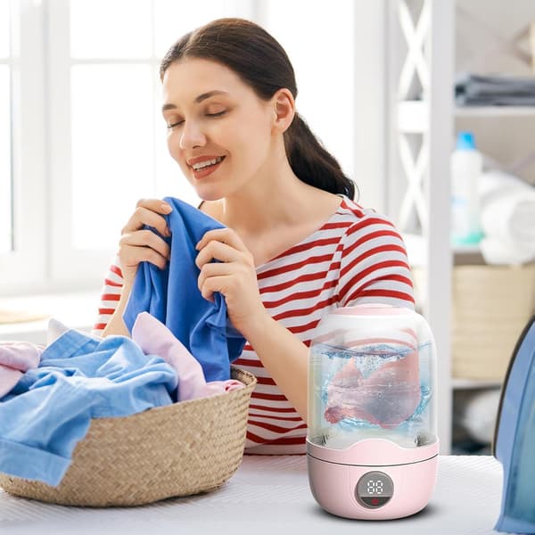 [RM]Portable Mini Washing Machine, Automatic Laundry Cleaner with Rechargeable Battery