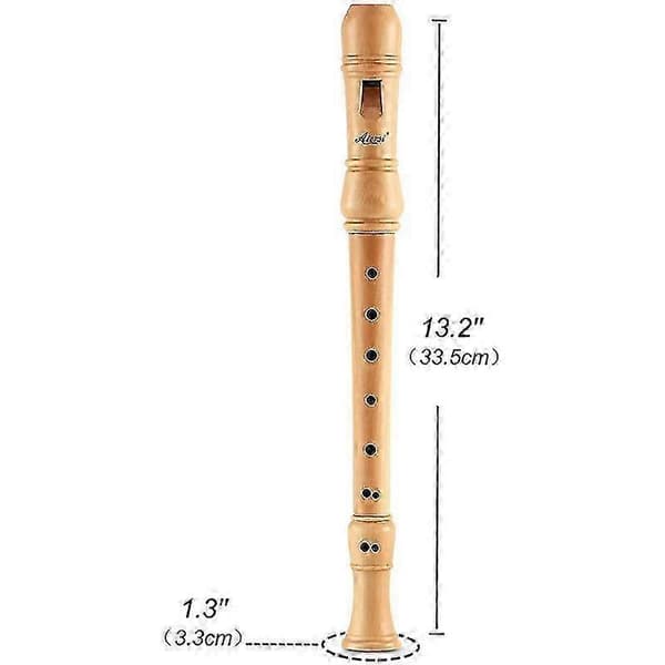 [RM] Professional C Soprano Recorder in Maple Wood, 3-piece, German or Baroque Style, with Hard Case SZRH A-V