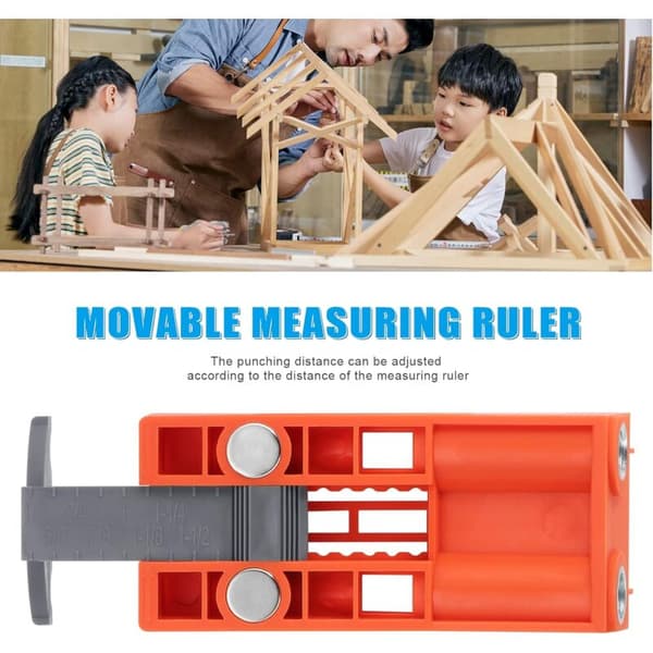 [RM]Pocket Hole Jig Set, 15° Oblique Drilling Jig, Oblique Positioning Tool for Woodworking Angle Drill Guide KLB