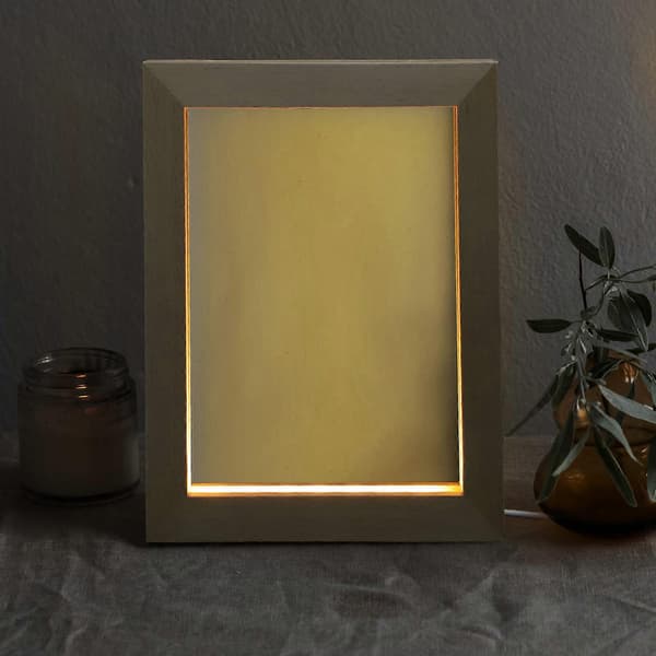 [RM]LED Light Photo Frame Chic Design Wooden Picture Holder 23X17CM Rectangular LED Lighting 1Set