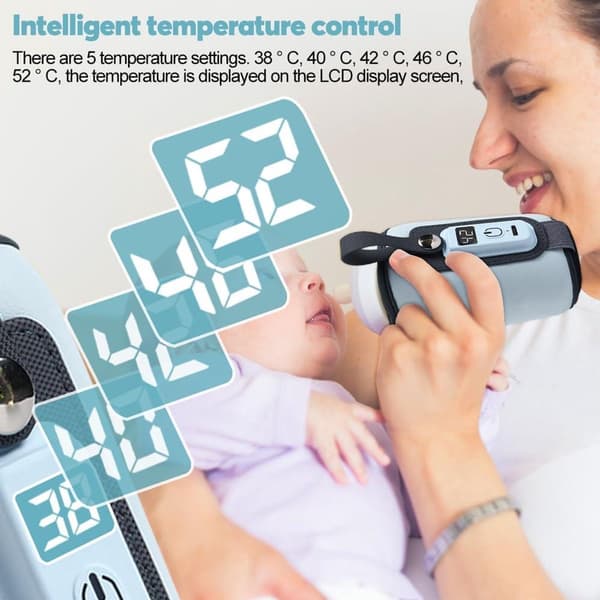 [RM]ING Baby Food Warmer, Portable USB Bottle Warmer, Precisely Adjustable Temperature, Blue