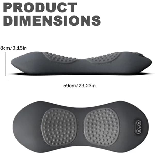 [RM]3-in-1 Back Therapy, Back Massage, Sciatica Massage with Traction Lift, Stretcher Portable Deep Tissue Vibration for Neck Shoulder Backs (Grey)