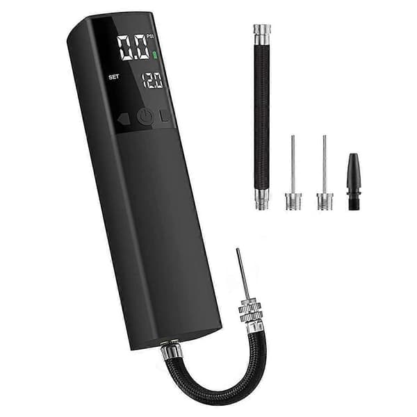 Elektrisk bollpump, smart luftpump bärbar snabb bollpumpning med exakt tryckmätare och digital display