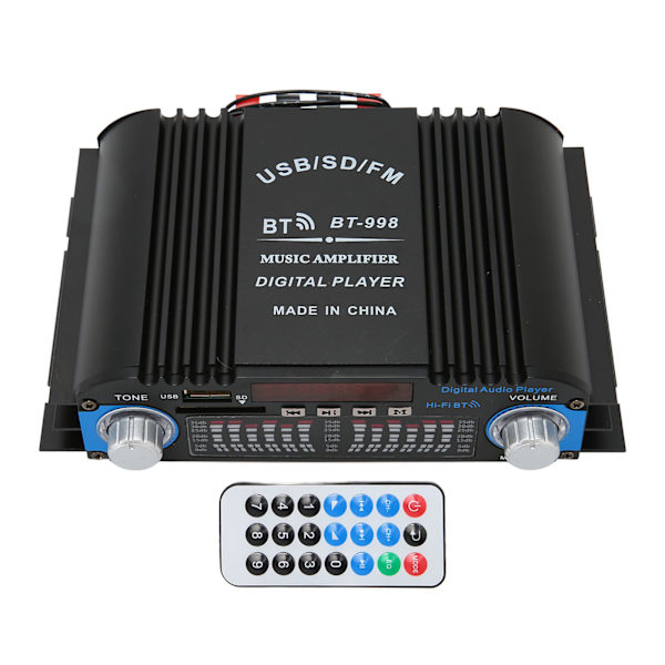 [RM]12V Car Audio Amplifier Wireless Bluetooth Subwoofer Speaker Amplifier Board with Remote Control