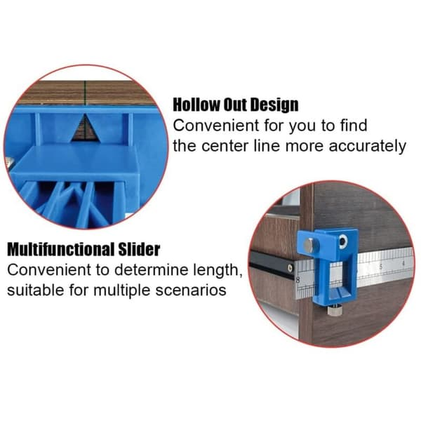 [RM]Handle Locator, Cabinet Handle Grip to Prevent Wobbling Caused by Direct Drilling. Suitable for Handles and Pulls on Drawers/Doors, Blue