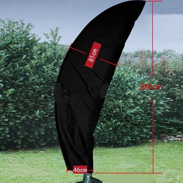 [RM]Suuri aurinkovarjon suojus 280CMX30CMX81CM Musta