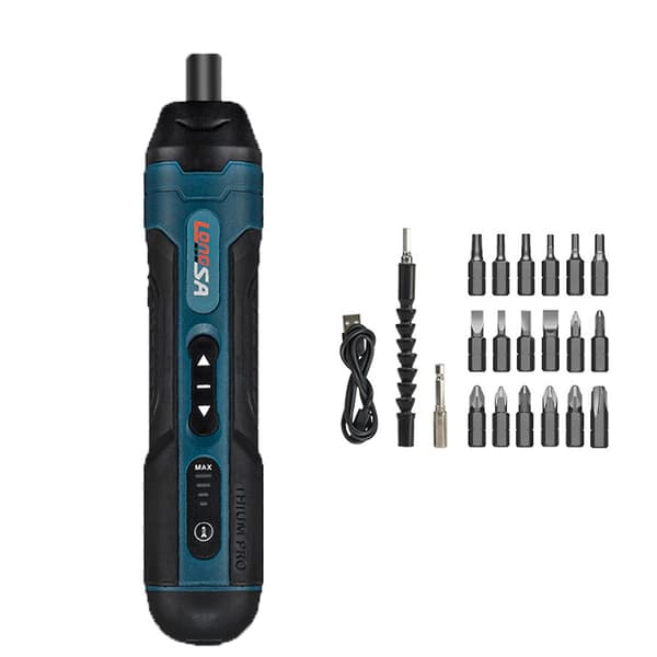 [RM]1 Set Electric Screwdriver USB Charging Precision 3.6V Cordless Electric Screwdriver Set for Industry 20PCS