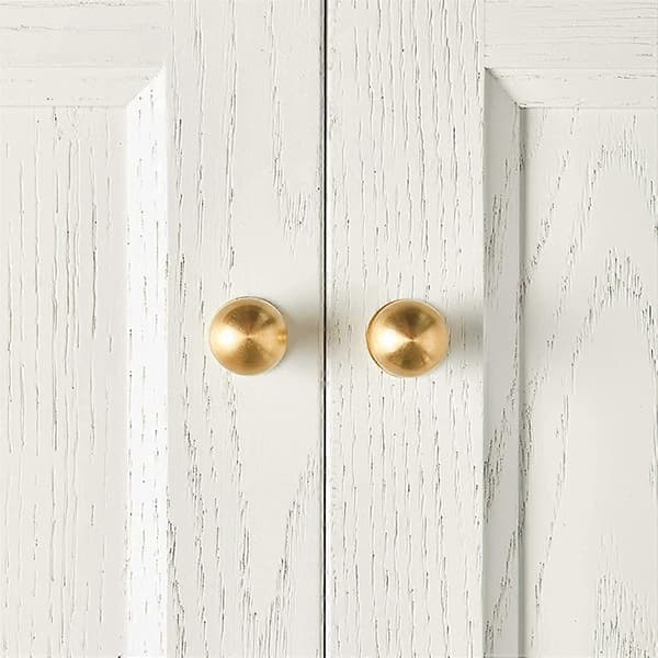 [RM] Brass Spherical Cabinet Knobs, Brushed Gold Spherical Handles, Brass Kitchen Hardware, Drawer Handles, Dresser Handles