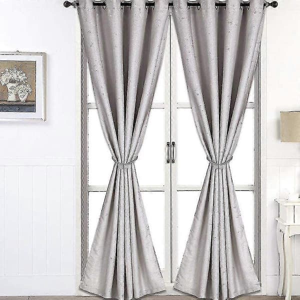 [RM](Grey) 2 Pcs Magnetic Curtain Tiebacks, Flexible Drape Tiebacks, Decorative Drape Tieback Holders For Window Drapes, No Tools Required