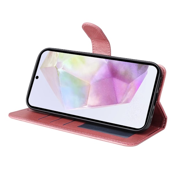 SKALO Samsung A56 5G PU Läder Plånboksfodral - Fler Färger Pink Rosa