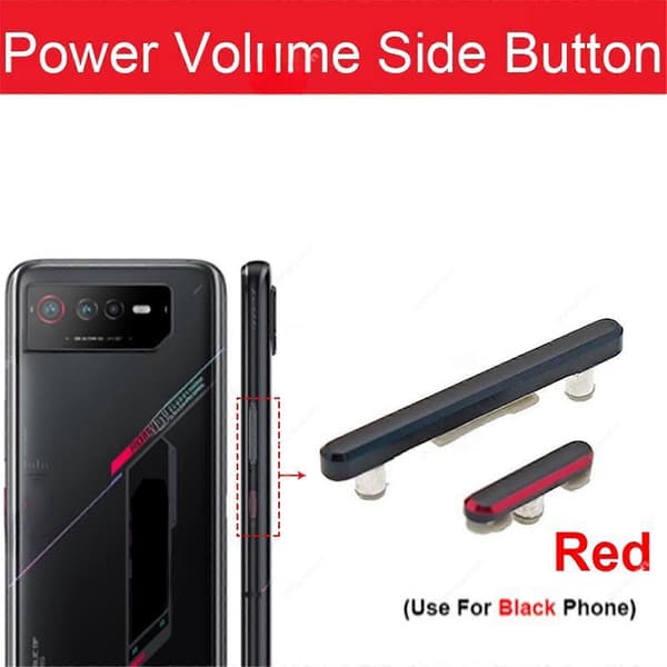 [RM] Professional Volume Buttons Replacement Side Keys Fit for ROG 6 Phone Improves Responsiveness Metal Construction Blue Blue
