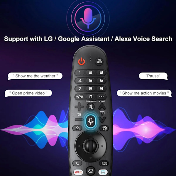 [RM]LG Magic Remote Compatible Universal TV Remote Control Voice Control Mouse Black black
