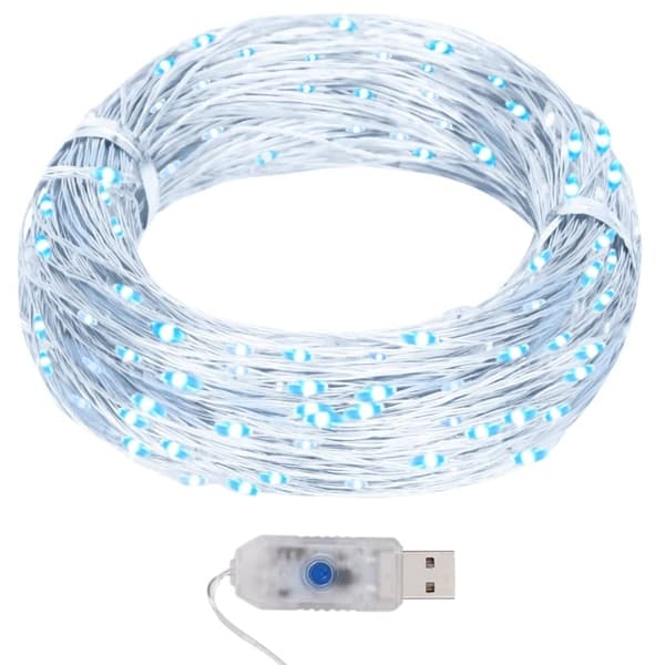 [RM]vidaXL String lights 40 m balls 400 LEDs cool white 8 functions Vit white