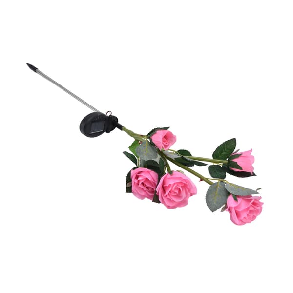 [RM]Solblomster Solcellepanel Intelligent Lyskontroll Vanntett Funksjon Solblomster Rosa