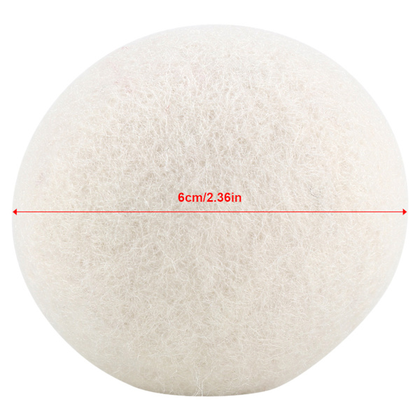 [RM]6 pcs 6 cm Natural Wool Balls Water Absorption Eliminates Static Laundry Replacement