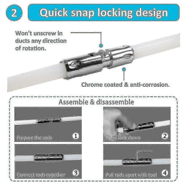 [RM]New product, Professional Chimney Sweeping Kit 3.6m - Adjustable Nylon Chimney Brush 100mm - Ducts 9 Chimney Sweeping Rods - Chimney Sweeping