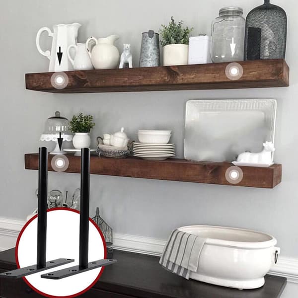 [RM]Floating Shelf Bracket 4 Pcs Series Iron Blind Shelf Support Floating Wood Shelf Brackets