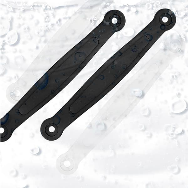 Träskor Hälremmar Hälband med Nitar Ersättningsdel PVC Träskor Remmar För Män och Kvinnor Träskor Sandaler Strandsko Vit Black
