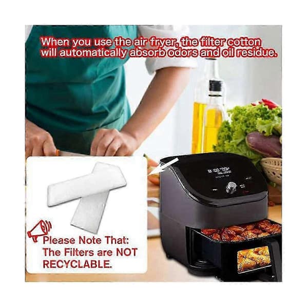 [RM]10 stk. luftfriturefiltre kompatible med Instant Vortex 6qt, erstatningsfiltre til luftfrituretilbehør