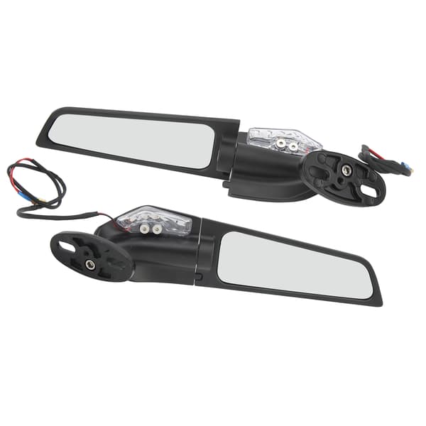 [RM]Motorcycle Side Mirror LED Turn Signal Light 360 Degree Rotatable Adjustable