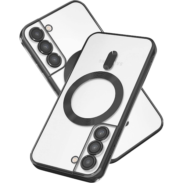 Samsung Yhteensopiva Galaxy S22 -kotelo MagSafe - Läpinäkyvä / musta Transparent / svart Samsung S22