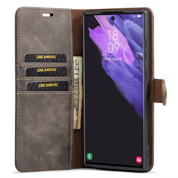 DG.MING Galaxy S24 Ultra 2-i-1 Magnet Skal / Fodral Grå 147