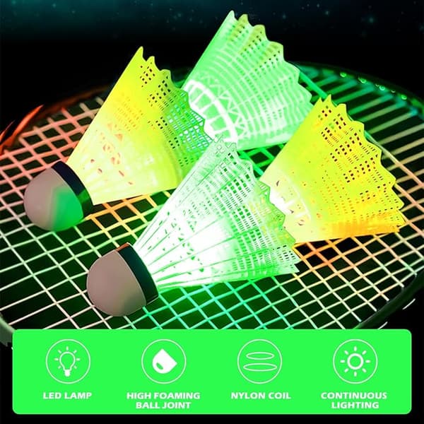 [RM]LED-sulkapallo, 12 kpl sulkapalloja, nailonsulkapallo[mo]