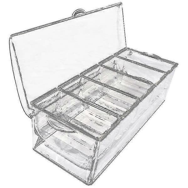 [RM]Ice-Cold 5-Compartment Condiment Serving Rack - Serving Tray with 5 Removable Compartments (FMY)