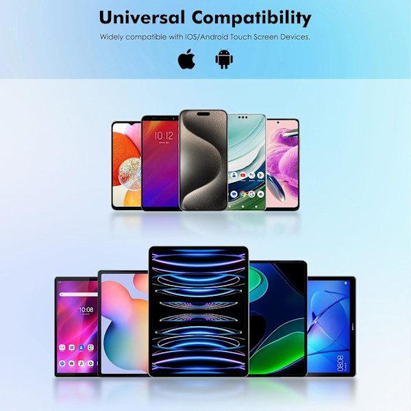 Kosketusnäyttökynä, universaali kosketuskynä yhteensopiva iPadin/iPhonen/Samsungin/Lenovon/Xiaomin ja muiden iOS/Android-älypuhelimien ja -tablettien kanssa