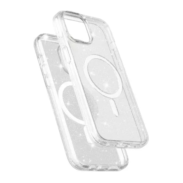 iPhone 15 Plus/14 Plus Mobilskal Glitter Magsafe - Transparent