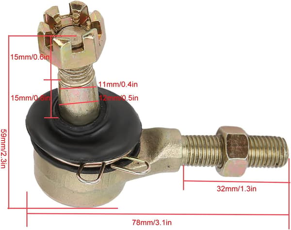 [RM] Parallelstangsled, M10 Par Parallel, Styrestangsendeudskiftning til 50Cc 70Cc 90Cc 110Cc 125Cc 150Cc 200Cc 250Cc ATV