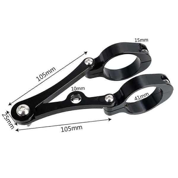 [RM]Motorcycle Universal Headlight Bracket Mounting Clamp Silver