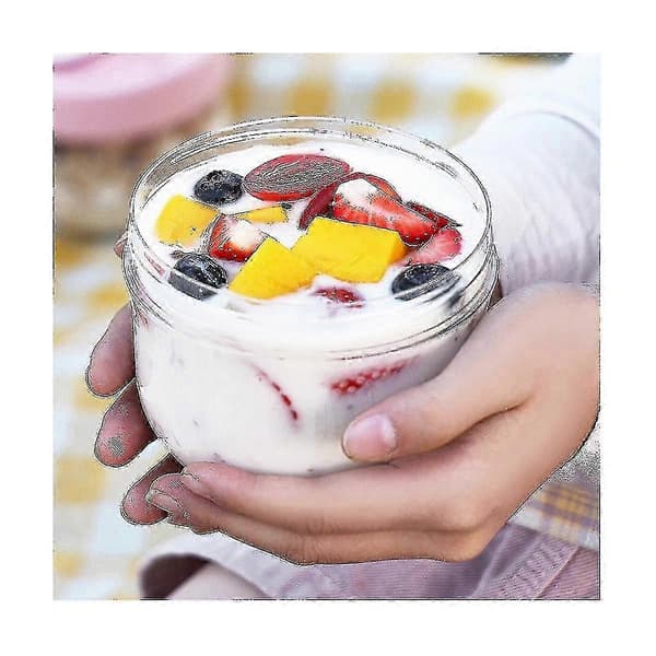 [RM] Overnight Oats Container with Lid and Spoon, 20oz Airtight Oatmeal Container Plastic Storage