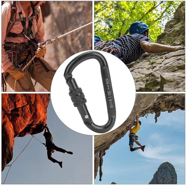 [RM]30KN Hiiliteräs Ulkokäyttöön Tarkoitettu Tehokas Karabiner