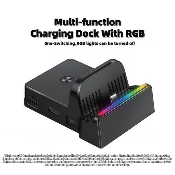 [RM]Bærbar Mini Switch TV-dockingstation - Opladningsstativ Erstatning for Switch, Kompakt Dock