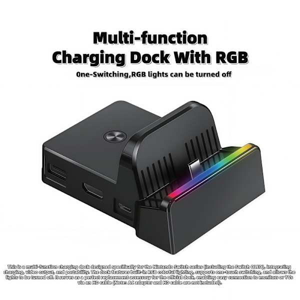 [RM]Portable Mini Switch TV Docking Station - Charging Stand Replacement for Switch, Compact Dock