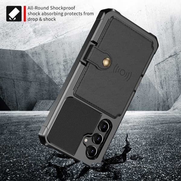 [RM]Samsung S24 Stødsikkert Premium Cover 4-RUM Solid V3 RFID
