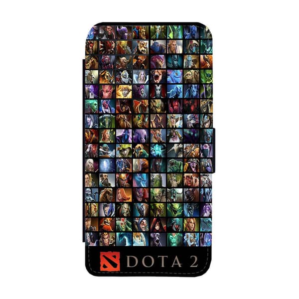 [RM]Dota 2 Heroes iPhone 13 Mini Flip -puhelinkotelo