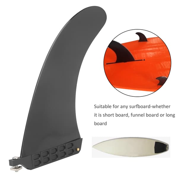 [RM]8 tommer miljøvenlig PVC paddleboard finne Watershed Balancing Surfbræt tilbehør sort