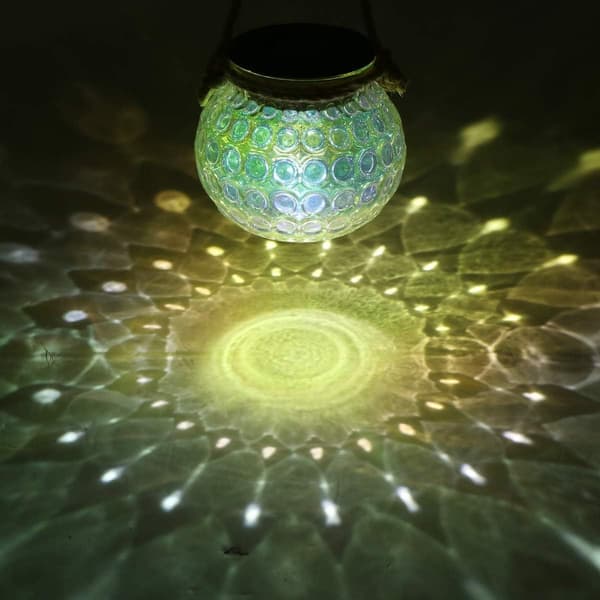 [RM] Solcellelygte glas, solcellelampe glas solcellebordlampe som dekoration IP65 KLB