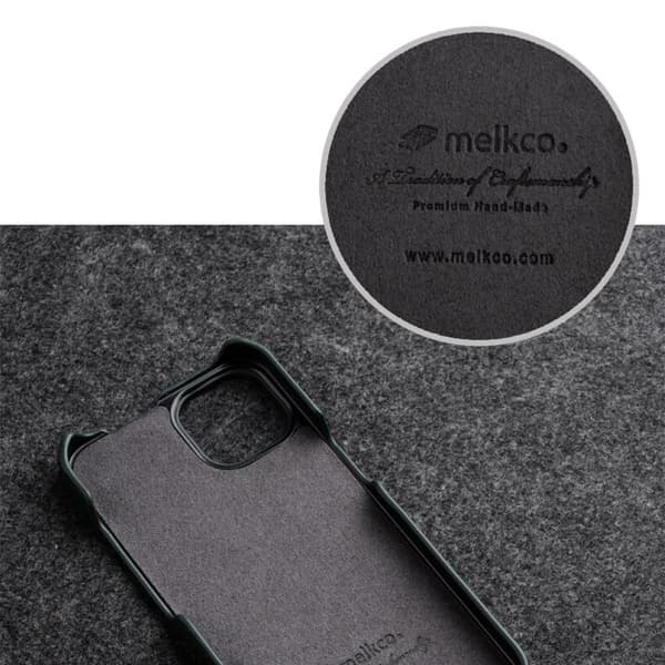 [RM]MELKCO Mobilcover til iPhone 14 Pro Max Ægte Læder + PC Vertikalt Flip - Brun 100